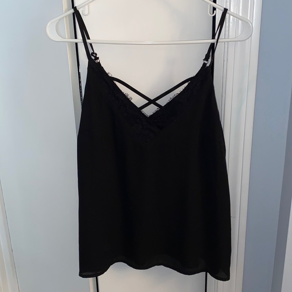 Black lace tank